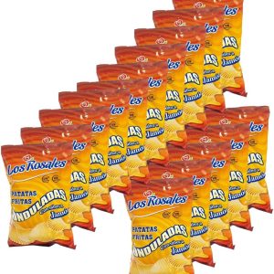 Los Rosales Patatas Fritas Onduladas Sabor Jamón (15 x 70g) – Sin Gluten ni Lactosa | Snacks y Aperitivos: imagen 1