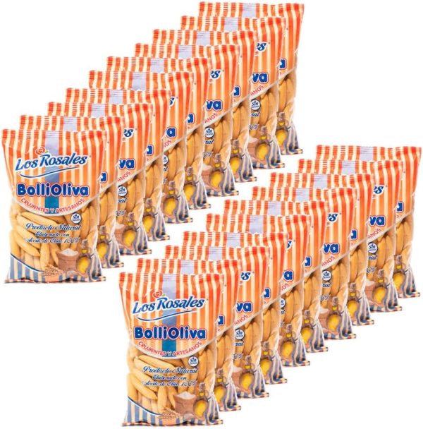 LOS ROSALES Picos Bollioliva Aceite de Oliva, Caja de 20 bolsas de 160g