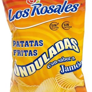Los Rosales Patatas Fritas Onduladas Sabor Jamón (15 x 70g) – Sin Gluten ni Lactosa | Snacks y Aperitivos: imagen 2