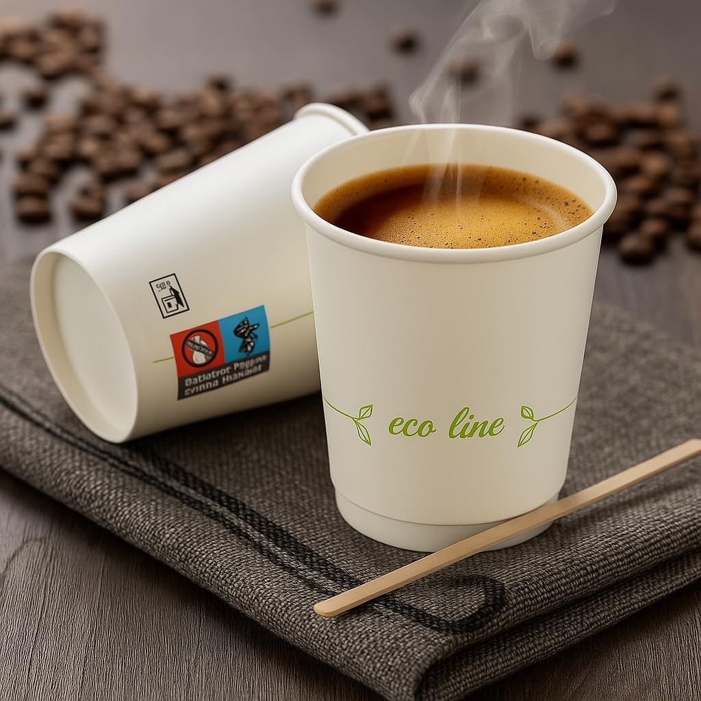Vasos café desechables – Vasos de cartón reciclables para café caliente: imagen 3